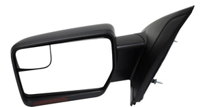 Replacement Mirror for Ford F-150 2011-2014, Left <u><i>Driver</i></u>, Non-Towing, Power Operated, Manual Folding, Heated, Paintable, with Blind Spot Glass, Memory and Signal Light, without Puddle Light