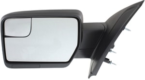 Power Mirror for Ford F-150 2011-2014, Left <u><i>Driver</i></u>, Non-Towing, Manual Folding, Non-Heated, Textured, with Blind Spot Glass, without Memory, Puddle Light and Signal Light (Excludes SVT Raptor Model), Replacement