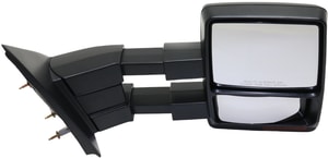 Towing Mirror for Ford F-150 2007-2008 Right <u><i>Passenger</i></u>, Power, Manual Folding, Heated, Paintable, with In-housing Signal Light, without Auto-Dimming, Blind Spot Detection and Memory, Replacement