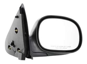 Manual Adjust and Fold Mirror for Ford F-150 1997-2002 / F-250 1997-1999, Right <u><i>Passenger</i></u> Side, Non-Towing, Non-Heated, Chrome, Contour Style up to February 11, 2002, Replacement