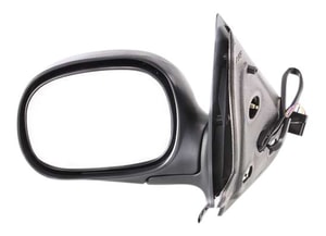 Power Mirror for Ford F-150 2001, Expedition 1998-2002, Left <u><i>Driver</i></u>, Non-Towing, Manual Folding, Non-Heated, Chrome Contour Style, without Auto Dimming, Blind Spot Detection, Memory, and Signal Light, Replacement