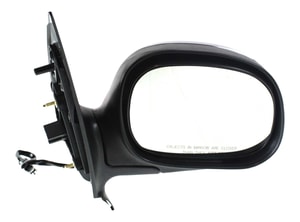 Power Mirror for Ford Expedition 1997-2002, Right <u><i>Passenger</i></u>, Non-Towing, Manual Folding, Heated, Chrome, without Auto Dimming, Blind Spot Detection, Memory, Signal Light, Replacement