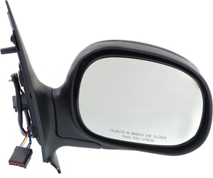 Power Mirror for Ford Expedition 1997-2002, Right <u><i>Passenger</i></u> Side, Non-Towing, Manual Folding, Heated, Paintable, without Signal Light, Replacement