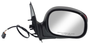 Right <u><i>Passenger</i></u> Side Contour Style Power Mirror for Ford F-150 1997-2004 and F-250 1997-1999, Non-Towing, Manual Folding, Non-Heated, Paintable, with Signal Light in Housing, Regular/SuperCab, Replacement