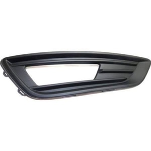 Front Bumper Fog Light Trim for 2015 - 2018 Ford Focus, Right <u><i>Passenger</i></u> Side, Replacement without Appearance Package, Frontier Lamp Bezel with Fog Lights,  F1EZ15266L