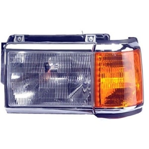 1987 - 1991 Ford Bronco Front Headlight Assembly Replacement Housing / Lens / Cover - Left <u><i>Driver</i></u> Side