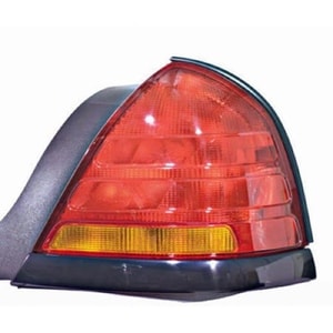 Right <u><i>Passenger</i></u> Tail Light Assembly for 2001 - 2005 Ford Crown Victoria (LX Sport), w/Sport package; Black, Paint to Match;  3W7Z13404AAE, Replacement
