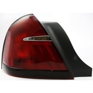 1999 - 2002 Mercury Grand Marquis Rear Tail Light Assembly Replacement Housing / Lens / Cover - Left <u><i>Driver</i></u> Side