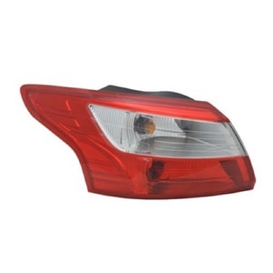 2012 - 2014 Ford Focus Rear Tail Light Assembly Replacement Housing / Lens / Cover - Left <u><i>Driver</i></u> Side - (Sedan)