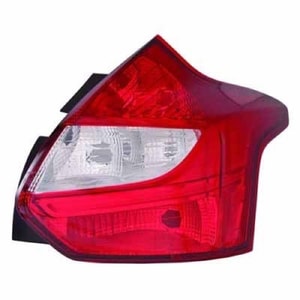 2012 - 2014 Ford Focus Rear Tail Light Assembly Replacement Housing / Lens / Cover - Right <u><i>Passenger</i></u> Side - (Hatchback)