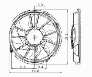 1996 - 2000 Mercury Sable Engine / Radiator Cooling Fan Assembly - Left <u><i>Driver</i></u> Side Replacement