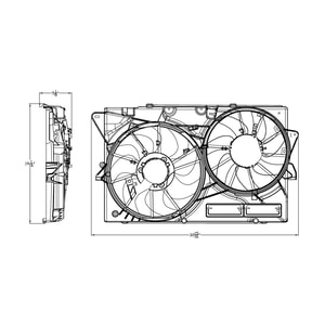 2013 - 2019 Ford Taurus Radiator Cooling Fan Assembly