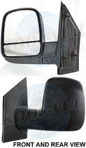 2008 - 2021 Chevrolet Express 3500 Side View Mirror Assembly / Cover / Glass Replacement - Left <u><i>Driver</i></u> Side