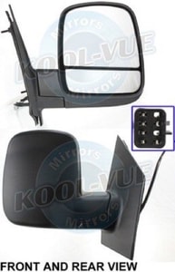 2008 - 2022 Chevrolet Express 3500 Side View Mirror Assembly / Cover / Glass Replacement - Right <u><i>Passenger</i></u> Side