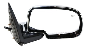 Power Heated Chrome Mirror for Chevrolet Silverado/GMC Sierra 2003-2006, Right <u><i>Passenger</i></u>, Non-Towing, Manual Folding, w/o Memory, with Puddle and Signal Light, Includes 2007 Classic, Replacement