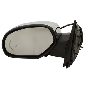 Power Folding Chrome Mirror for Chevy Suburban/Tahoe 2007-2014, Left <u><i>Driver</i></u>, Non-Towing, Heated, with Blind Spot Detection, Memory, and Signal Light, Replacement