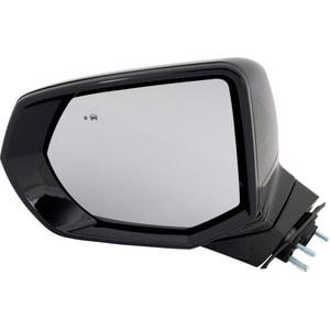 Power Mirror for Chevrolet Tahoe 2021-2023, Left <u><i>Driver</i></u>, Non-Towing, Manual Folding, Heated, Paintable, with Blind Spot Detection, without Auto Dimming, Memory, Puddle and Signal Light, Replacement