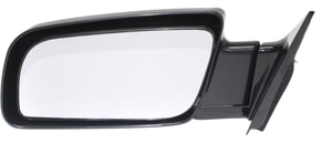 Manual Adjust Mirror for Chevrolet C/K Full Size Pick-up 1988-2002, Left <u><i>Driver</i></u>, Non-Towing, Manual Folding, Non-Heated, Paintable, No Auto Dimming, Blind Spot Detection, Memory, No Signal Light, Standard Type, Replacement