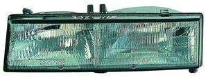 Left <u><i>Driver</i></u> Headlight Assembly for 1989 - 1991 Pontiac Grand Am, Front Assembly Replacement Housing/Lens/Cover, Composite,  16509211, Replacement