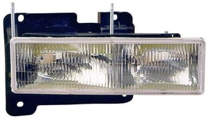 1988 - 2000 GMC Yukon Front Headlight Assembly Replacement Housing / Lens / Cover - Right <u><i>Passenger</i></u> Side - (Base Model + GT + SL + SLE + SLT + Sport)