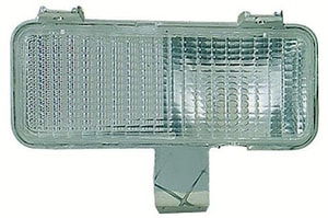 Left <u><i>Driver</i></u> Park Light Assembly for 1981 - 1982 GMC C2500 with Rectangular Headlights,  915451, Lens Cover - Left Side, Replacement