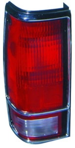 1982 - 1993 Chevrolet S10 Rear Tail Light Assembly Replacement / Lens / Cover - Left <u><i>Driver</i></u> Side