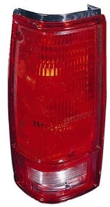1982 - 1993 Chevrolet S10 Rear Tail Light Assembly Replacement / Lens / Cover - Left <u><i>Driver</i></u> Side