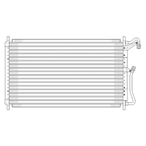 A/C Condenser for 1990 - 1993 Oldsmobile Silhouette,  52481030, Replacement