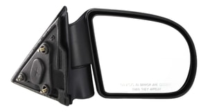 Manual Adjust Mirror for Chevrolet S10 Pickup (1999-2004)/Blazer (1999-2005), Right <u><i>Passenger</i></u> Side, Manual Folding, Non-Heated, Textured, Below Eyeline Type, Replacement
