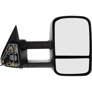 Towing Mirror for Chevrolet Silverado/GMC Sierra 1999-2006, Right <u><i>Passenger</i></u> Side, Power Adjustment, Manual Folding, Heated, Textured, Without Signal Light, Replacement