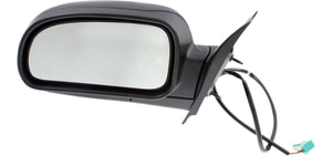 Power Mirror for GMC Envoy 2006-2009, Left <u><i>Driver</i></u>, Manual Folding, Non-Heated, Textured, Without Auto Dimming, Blind Spot Detection, Memory, and Signal Light, Replacement