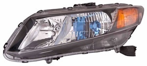 2012 - 2012 Honda Civic Front Headlight Assembly Replacement Housing / Lens / Cover - Left <u><i>Driver</i></u> Side - (Gas Hybrid)