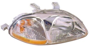 1996 - 1998 Honda Civic Front Headlight Assembly Replacement Housing / Lens / Cover - Right <u><i>Passenger</i></u> Side