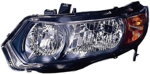 2006 - 2007 Honda Civic Front Headlight Assembly Replacement Housing / Lens / Cover - Left <u><i>Driver</i></u> Side - (2 Door; Coupe)