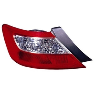2006 - 2008 Honda Civic Rear Tail Light Assembly Replacement / Lens / Cover - Left <u><i>Driver</i></u> Side - (2 Door; Coupe)