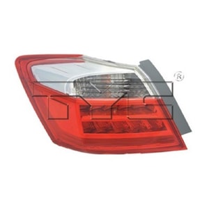2013 - 2015 Honda Accord Rear Tail Light Assembly Replacement / Lens / Cover - Left <u><i>Driver</i></u> Side Outer - (EX-L + Hybrid EX-L + Hybrid Touring + Touring)