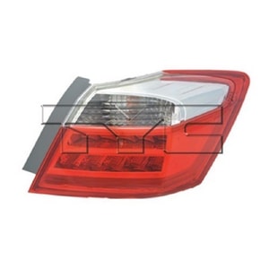 2013 - 2015 Honda Accord Rear Tail Light Assembly Replacement / Lens / Cover - Right <u><i>Passenger</i></u> Side Outer - (EX-L + Hybrid EX-L + Hybrid Touring + Touring)