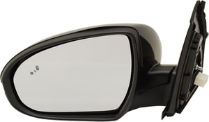 Power Mirror for Hyundai Tucson 2016-2018, Left <u><i>Driver</i></u>, Manual Folding, Heated, Paintable, with Blind Spot Detection and Signal Light, Replacement