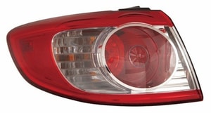 2010 - 2012 Hyundai Santa Fe Rear Tail Light Assembly Replacement / Lens / Cover - Left <u><i>Driver</i></u> Side Outer