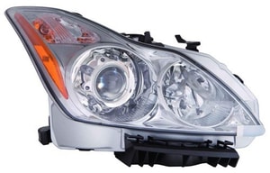 2008 - 2010 Infiniti G37 Front Headlight Assembly Replacement Housing / Lens / Cover - Right <u><i>Passenger</i></u> Side - (Convertible + Coupe + Base model Coupe + Journey Coupe + Sport Coupe)