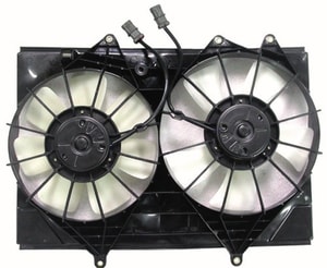 Radiator Cooling Fan Assembly for 2001 - 2003 Isuzu Rodeo, 2.2L L4 Automatic Transmission, Dual Fan,  8972620990, Replacement