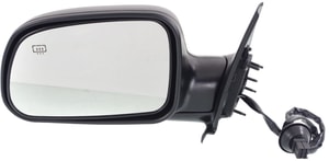 Power Mirror for Jeep Grand Cherokee 1999-2004, Manual Folding, Heated, Textured, Without Memory, 5 Pin Plug, Left <u><i>Driver</i></u>, Replacement