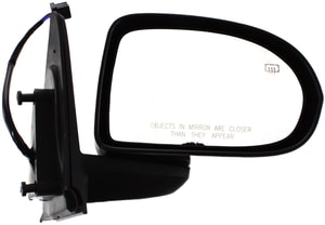 Right <u><i>Passenger</i></u> Mirror for Jeep Compass 2007-2017 and Patriot 2014-2015: Power, Manual Folding, Heated, Textured, without Auto Dimming, Blind Spot Detection, Memory, and Signal Light, Replacement
