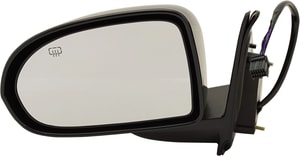Power Mirror for 2016-2017 Jeep Compass, Left <u><i>Driver</i></u>, Manual Folding, Heated, Paintable, w/o Auto Dimming, Blind Spot Detection, Memory, and Signal Light, Replacement