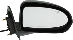 Power Mirror for Jeep Compass 2016-2017, Right <u><i>Passenger</i></u>, Manual Folding, Heated, Paintable, Without Auto Dimming, Blind Spot Detection, Memory, and Signal Light, Replacement