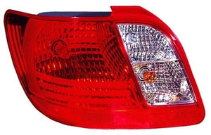 2006 - 2011 Kia Rio Rear Tail Light Assembly Replacement / Lens / Cover - Left <u><i>Driver</i></u> Side - (4 Door; Sedan)