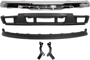 Front Bumper Kit for 2004-2012 Chevrolet Canyon/Colorado, 3-Piece Set with Bumper Cover and Valance, Replacement