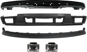 Front Bumper Kit for Chevrolet Canyon/Colorado 2004-2012, 5-Piece, includes Bumper Cover, Fog Lights, Valance and Replacement Parts
