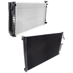 Aluminum Core Radiator Kit for Chevrolet C3500/K3500 (1994-2000) 8 Cylinder 5.7L/5.0L Engine, with Air Conditioning Condenser - Replacement