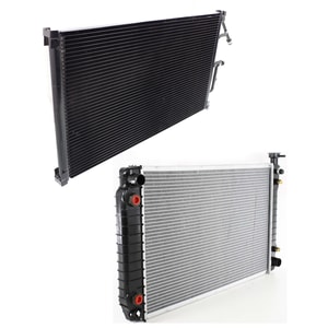 Radiator Kit for 1994-1996 Chevrolet C1500/C2500/K1500, 6/8 Cylinder, 5.7L/4.3L/5.0L Engine, Includes Aluminum Core and A/C Condenser, Replacement